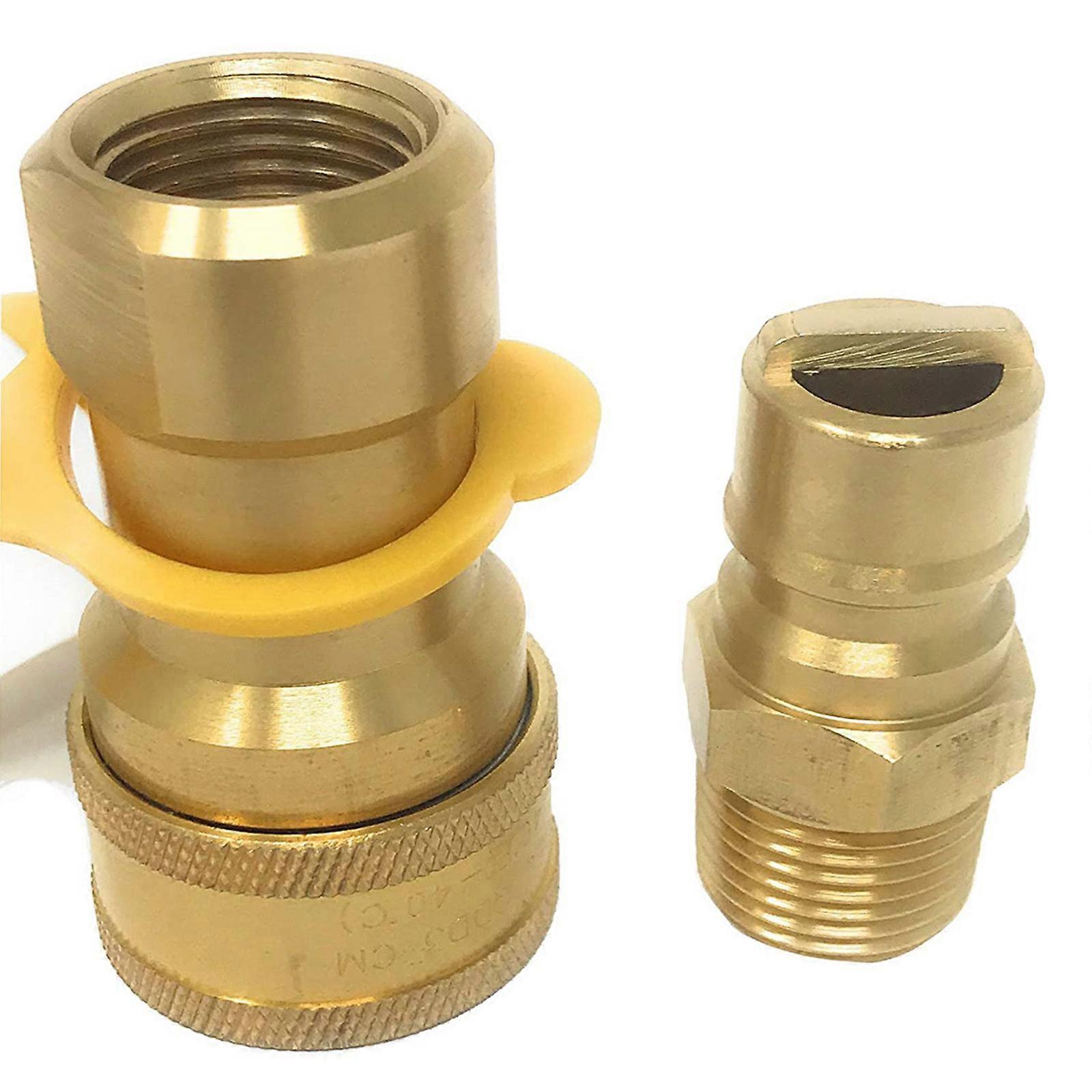 Brass Propane Quick Connecting/Disconnect Set Brass Gas Fitting Gas Adapter Suitable for Safe and Efficient Gas Flows Multicolor