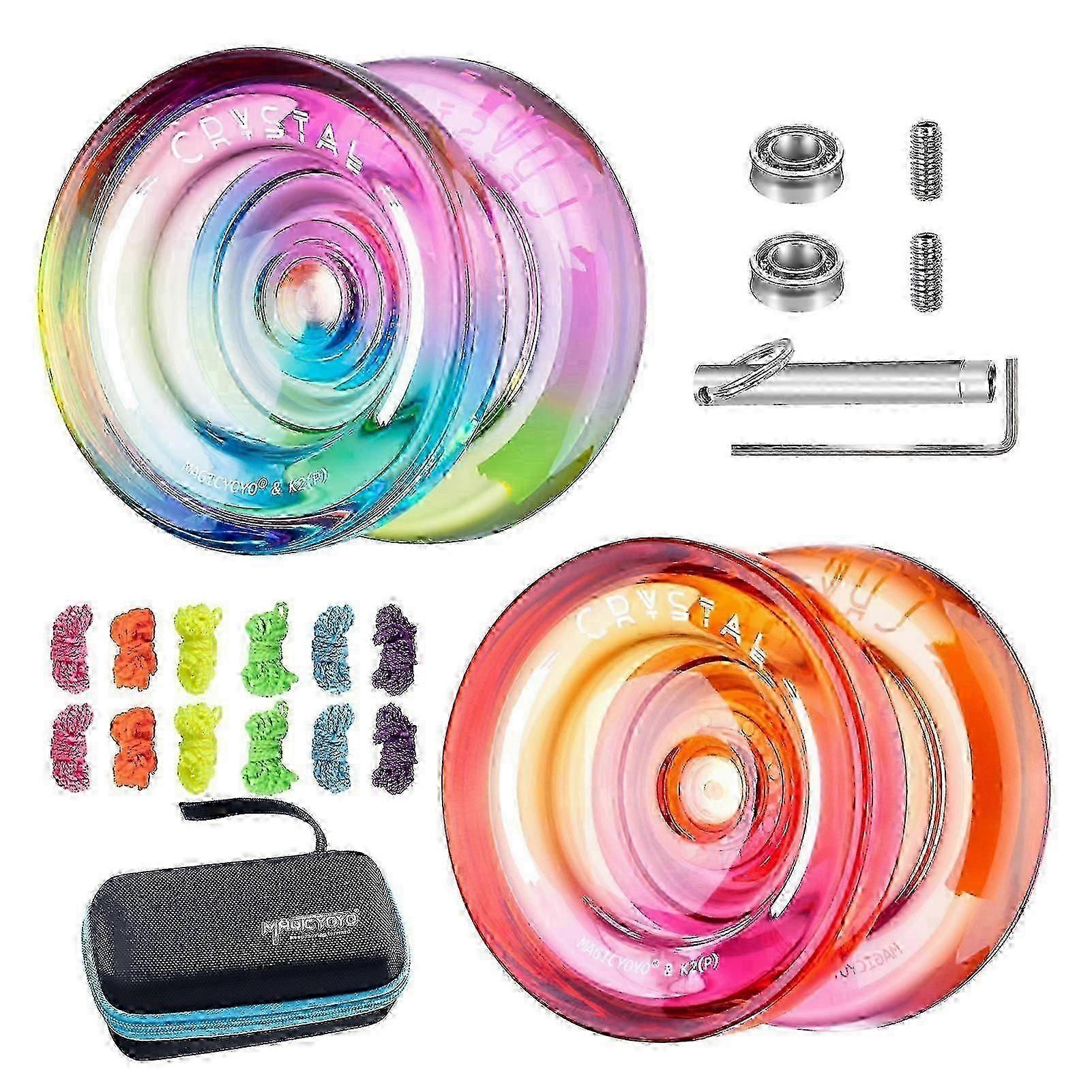 ماجيكيويو بلاستيك مزدوج الوظائف يويو يو K2 كرسيتال التدرج يويو