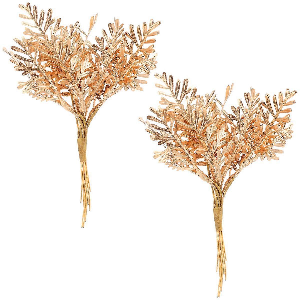 2pcs Artificial Pine Picks Artificial Plants Small Pine Picks for Flower Gift