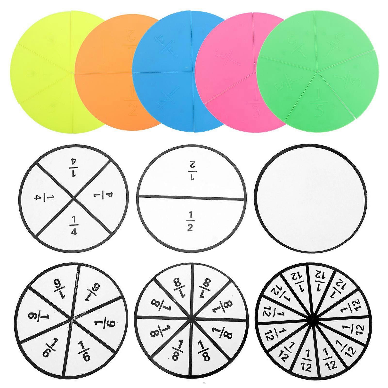 1 Set Magnetic Fraction Circles - Demonstration Fractions Board, Perfect For Classroom And Home Learning, Enhance Math Skills For Kids