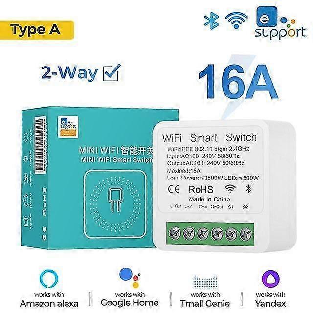EWeLink Wifi 16A MINI Smart Switch DIY 2-way Control Modules APP Wireless Remote