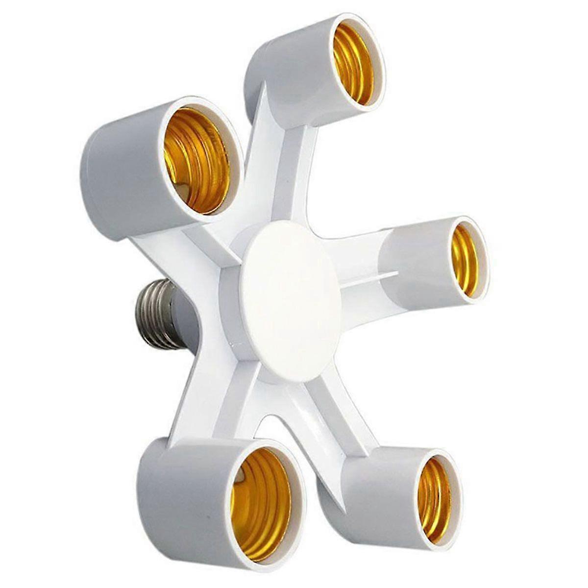 E27 Base Socket Splitter LED Bulb Lamp Holder 5in1 LED Lamp Socket Light Bulb Adapter Holder