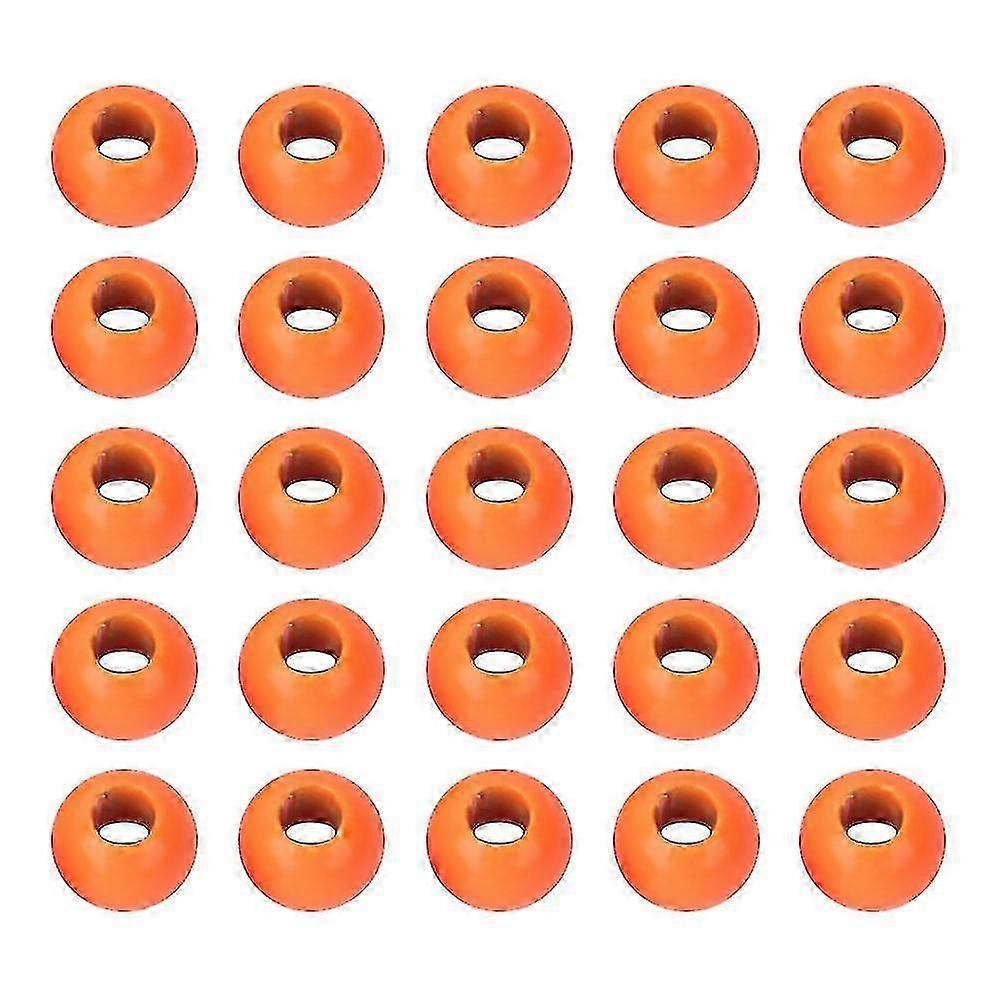 25 قطعة يطير ربط سبائك التنغستن الخرز جولة حورية رأس كرة الصيد معالجة برتقالي (3.8 مم) f74