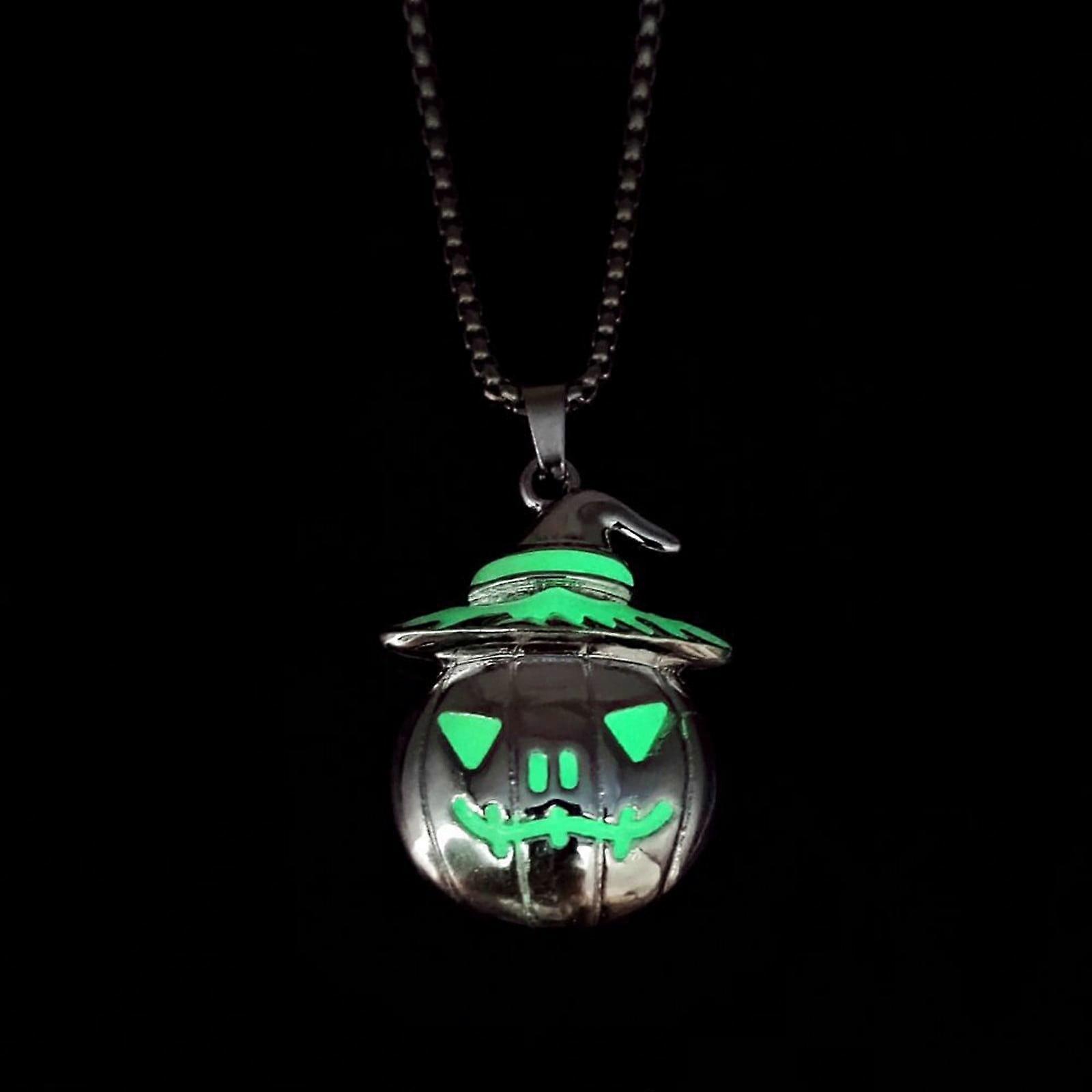 YiFudd Halloween Accessory Necklace With Pumpkin Ghost Face