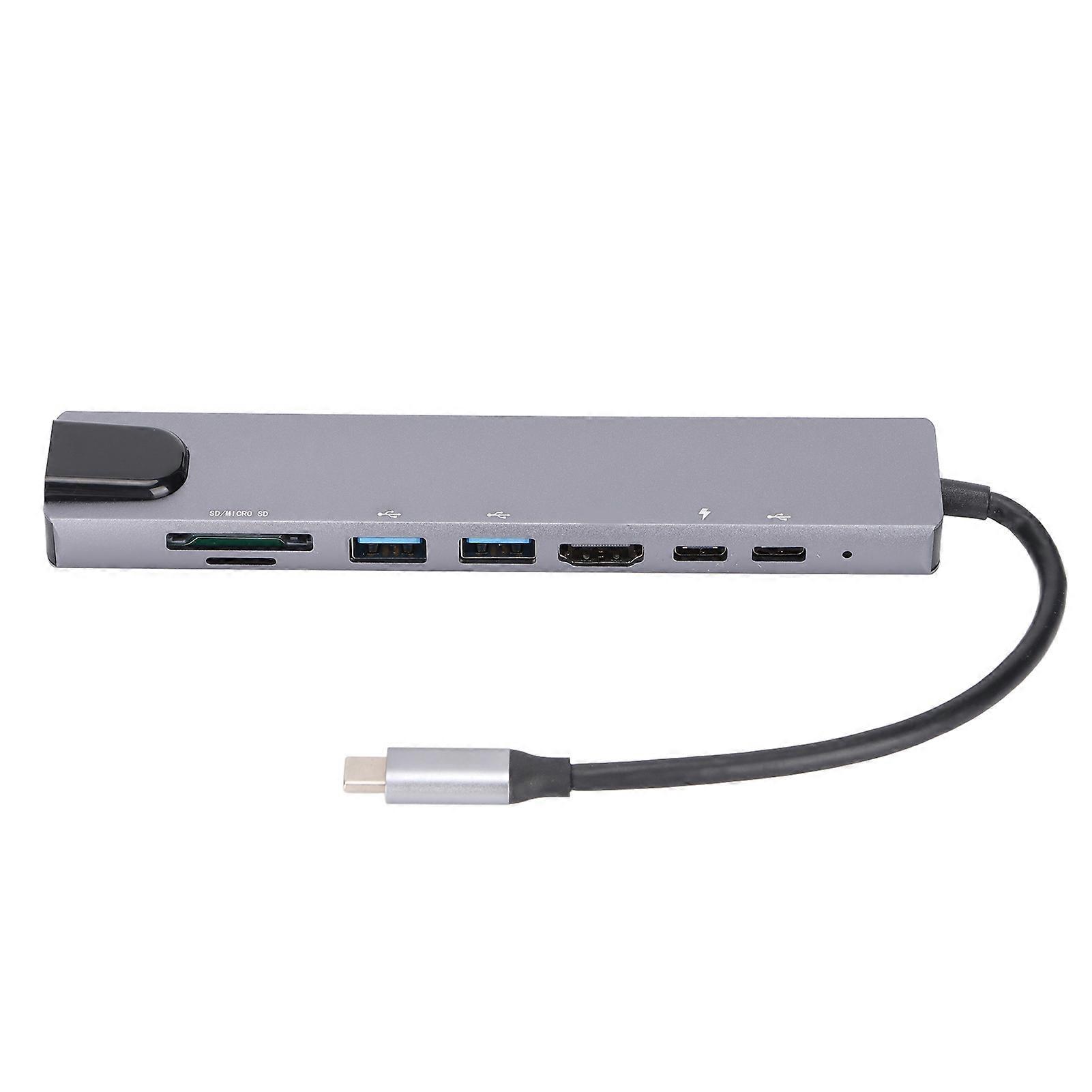 Multiport Usb Hub 8 in 1 Type C to HD Multimedia Interface USB3.0 USB C RJ45 Memory Card USB C Hub