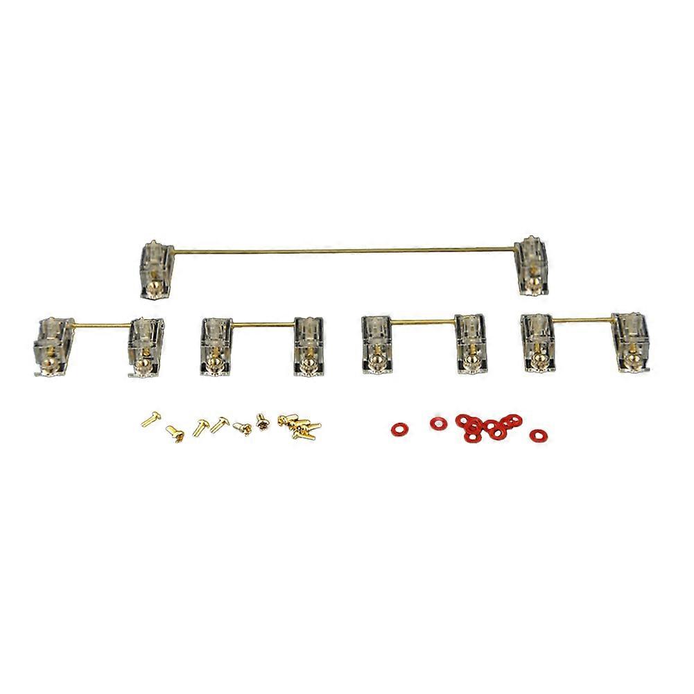 5PCS Transparent Gold Plated Plate Mounted Stabilizer PCB Mount Keyboard Stabilizers for Mechanical Keyboards