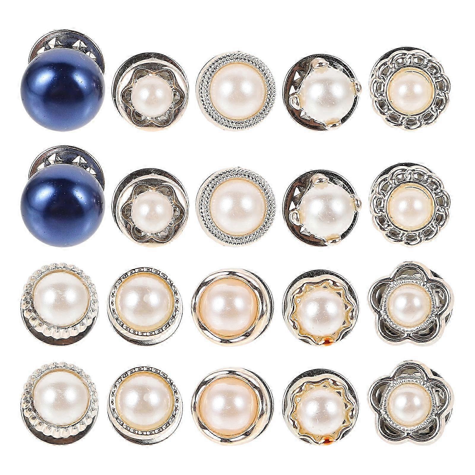 20 Pcs Womens Sweater Sets Craft Sewing Buttons Round Crafts Button Skirt Buttons Collar Corsages Round Decoartive Buttons