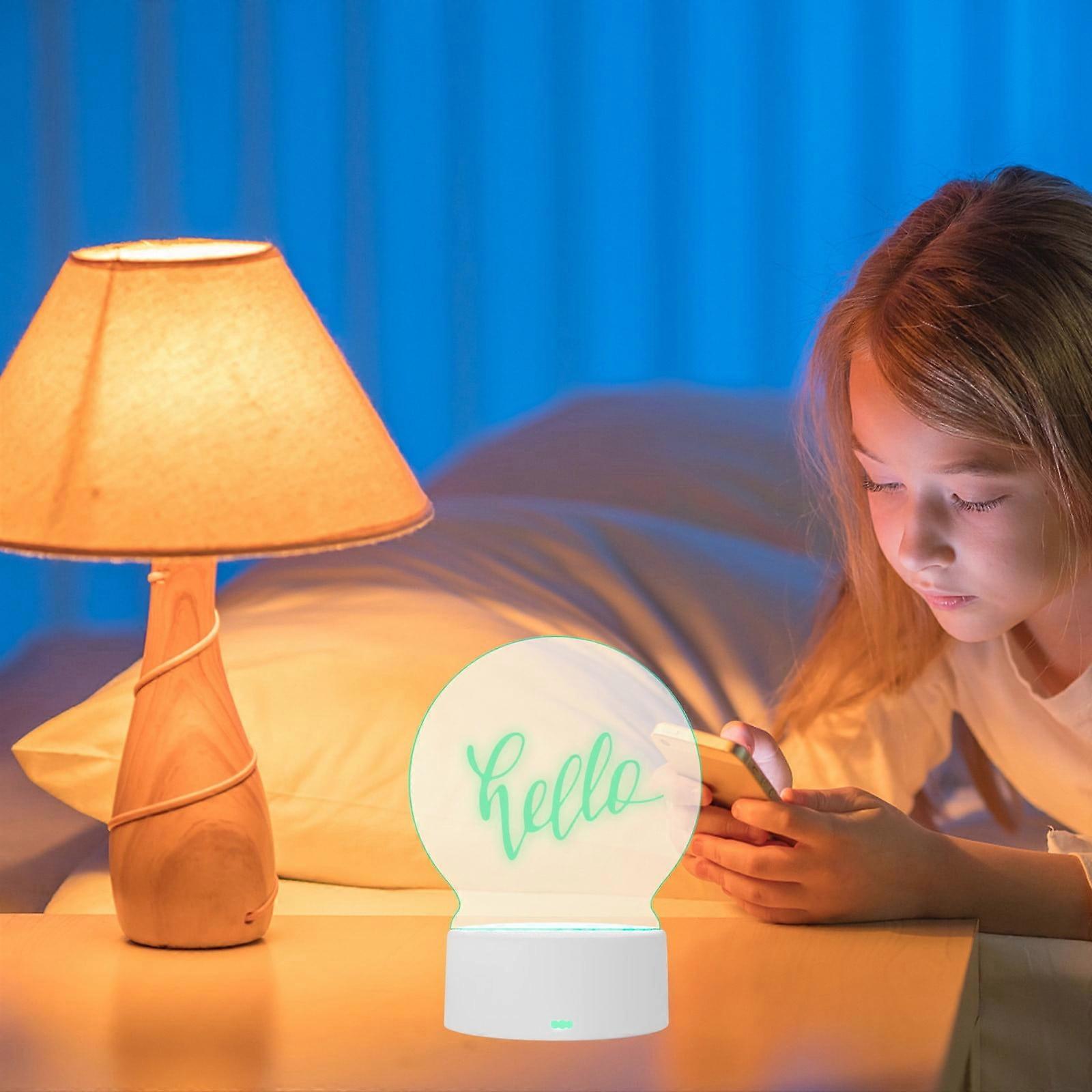 Home Decor Gnobogi Colorful Transparent Luminous Acrylic Memo Board Erasable Message Writing Board1ML Clearance