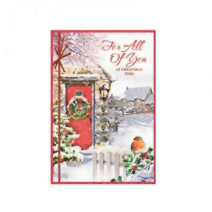 Simon Elvin For All Of You At Christmas Time Greetings Card (Pack of 6)