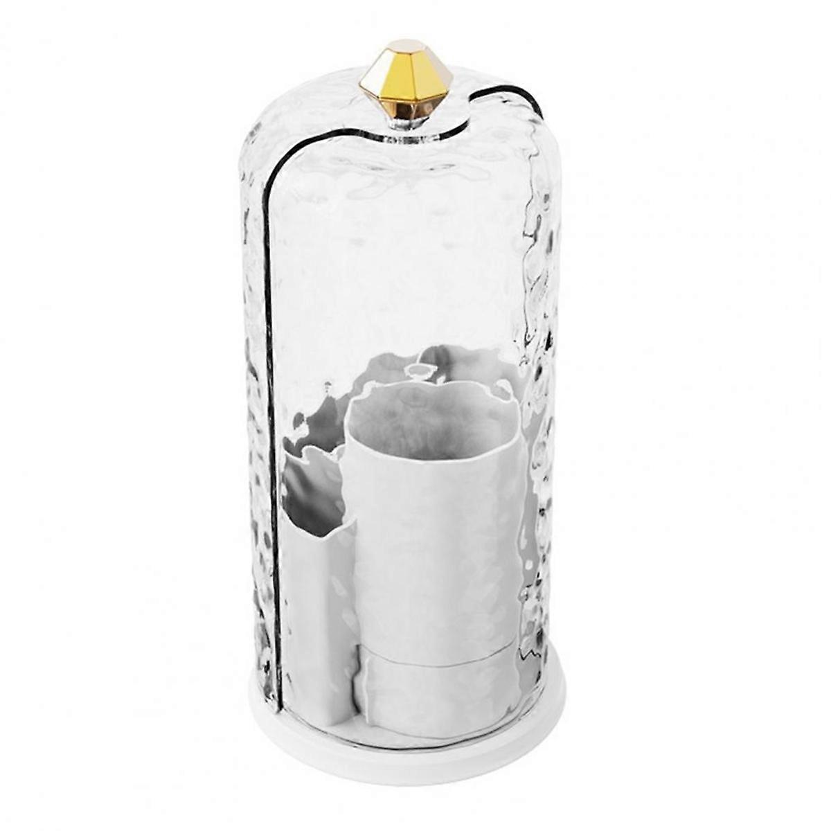 Makeup Brush Storage Box with Transparent Lid Large Capacity A