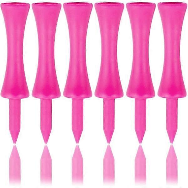 Pack of 100 pink 57mm plastic golf tees