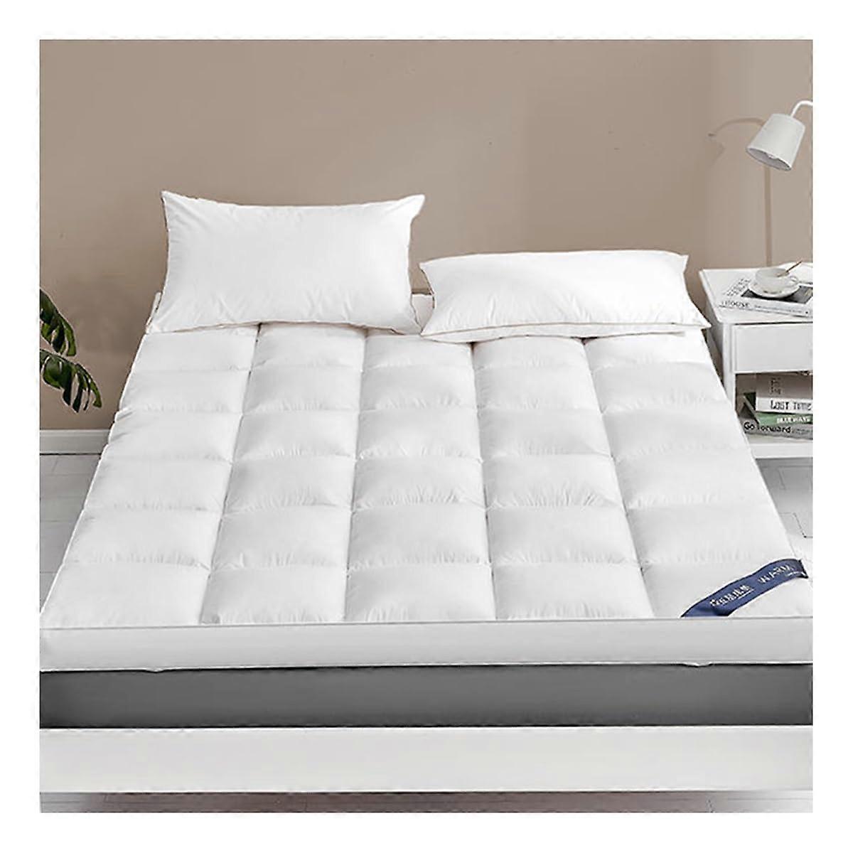 Queen Size Mattress Topper Breathable Down Alternative Pad with Cooling Design and Pressure Relief