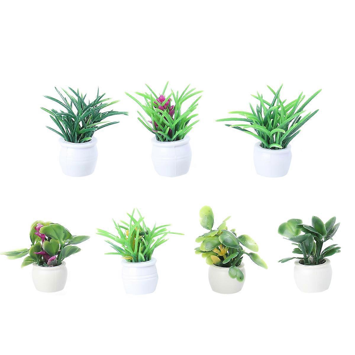 Construction Model Grass Pot for DIY Landscape 21Pcs Colorful Miniatures