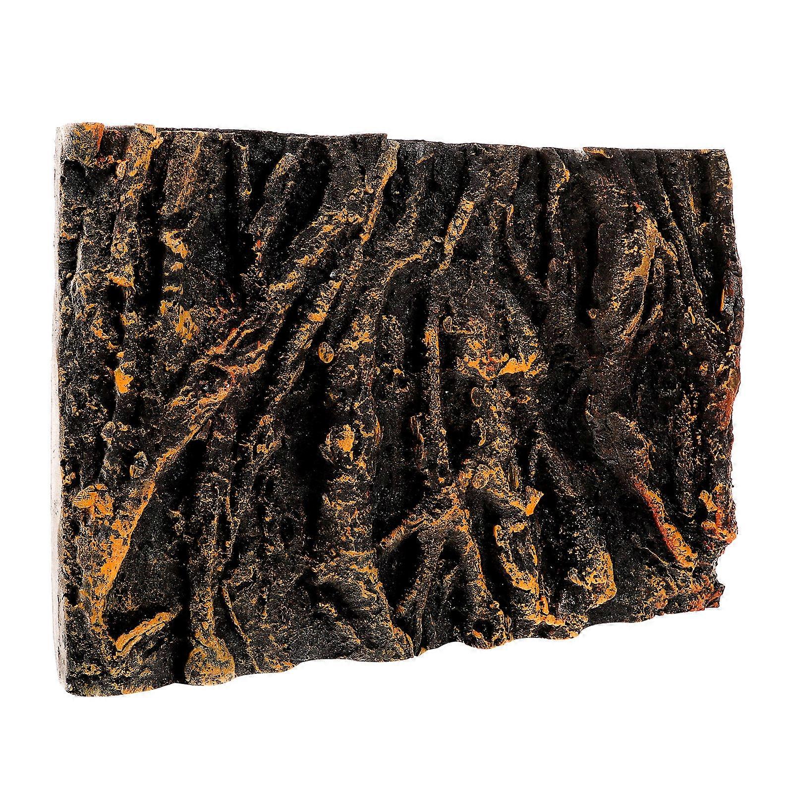 Fish Tank Background Board 3Pcs PU 3D Backdrop for Decoration