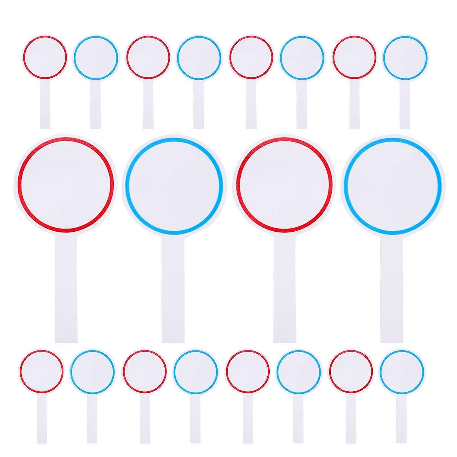 Dry Erase Answer Paddle Handheld Writing Board 24Pcs for School Competitions