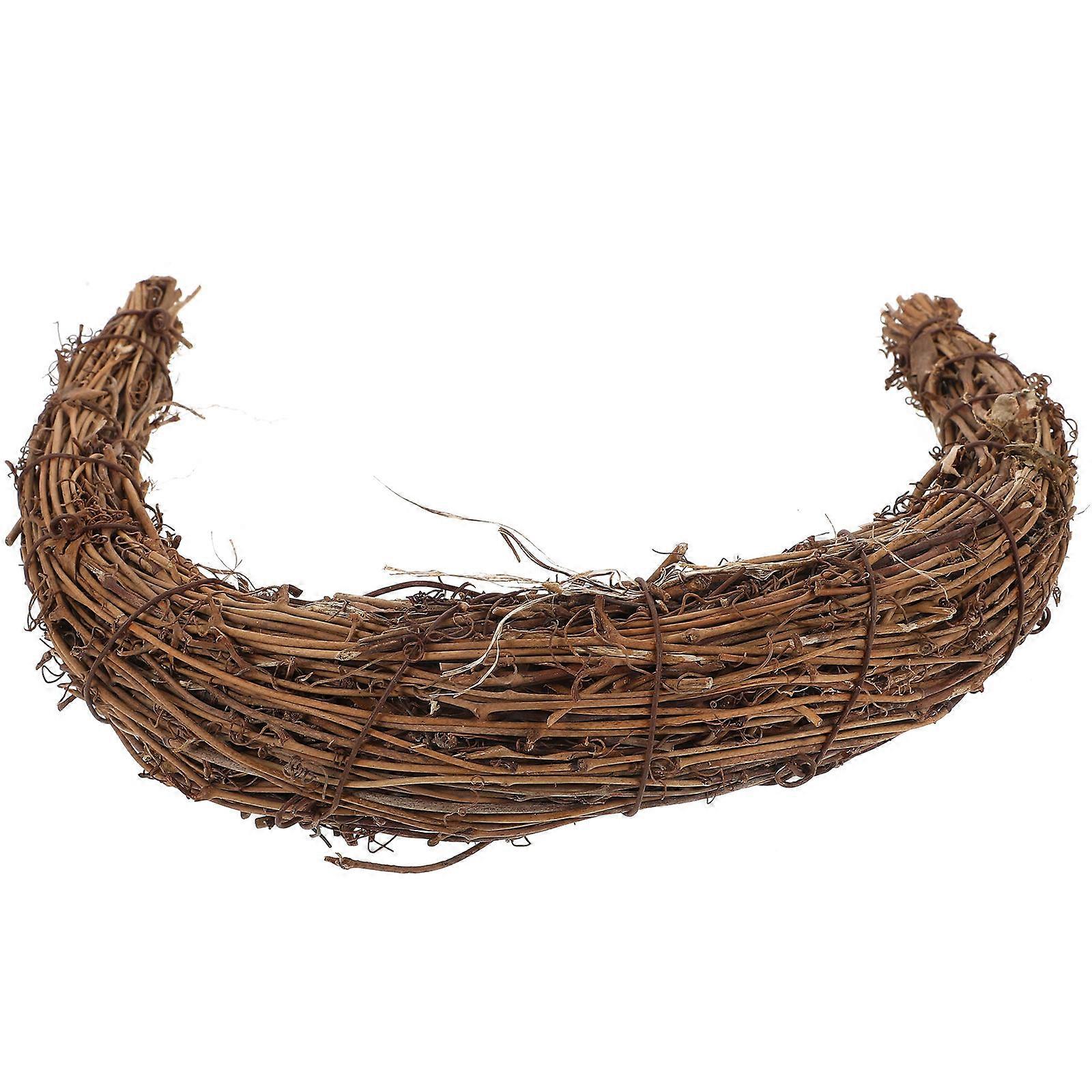 Wooden Moon Shape Wreath Frame for DIY Wreath Frame