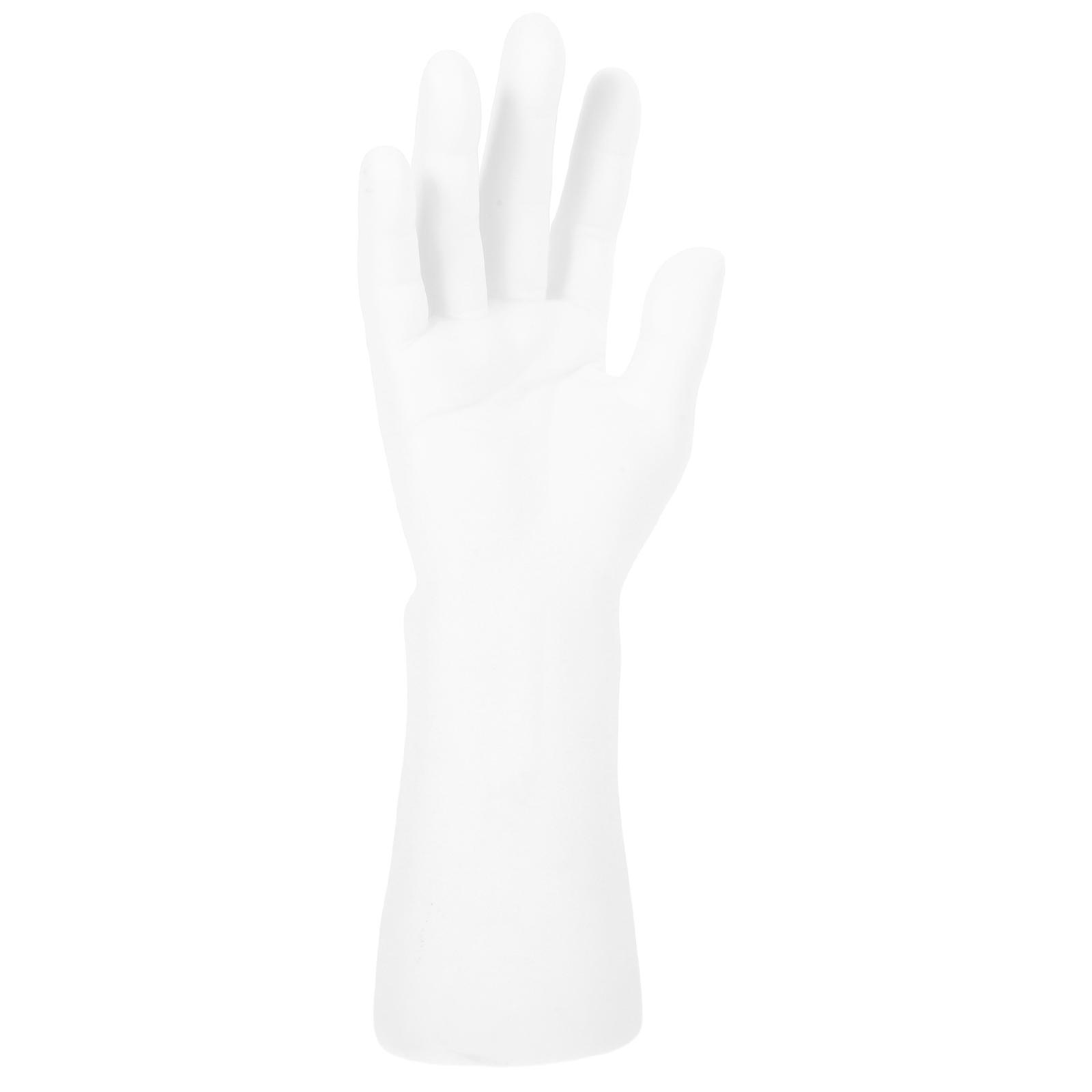 Male Hand Model for Display 4Pcs White Plastic Mannequin
