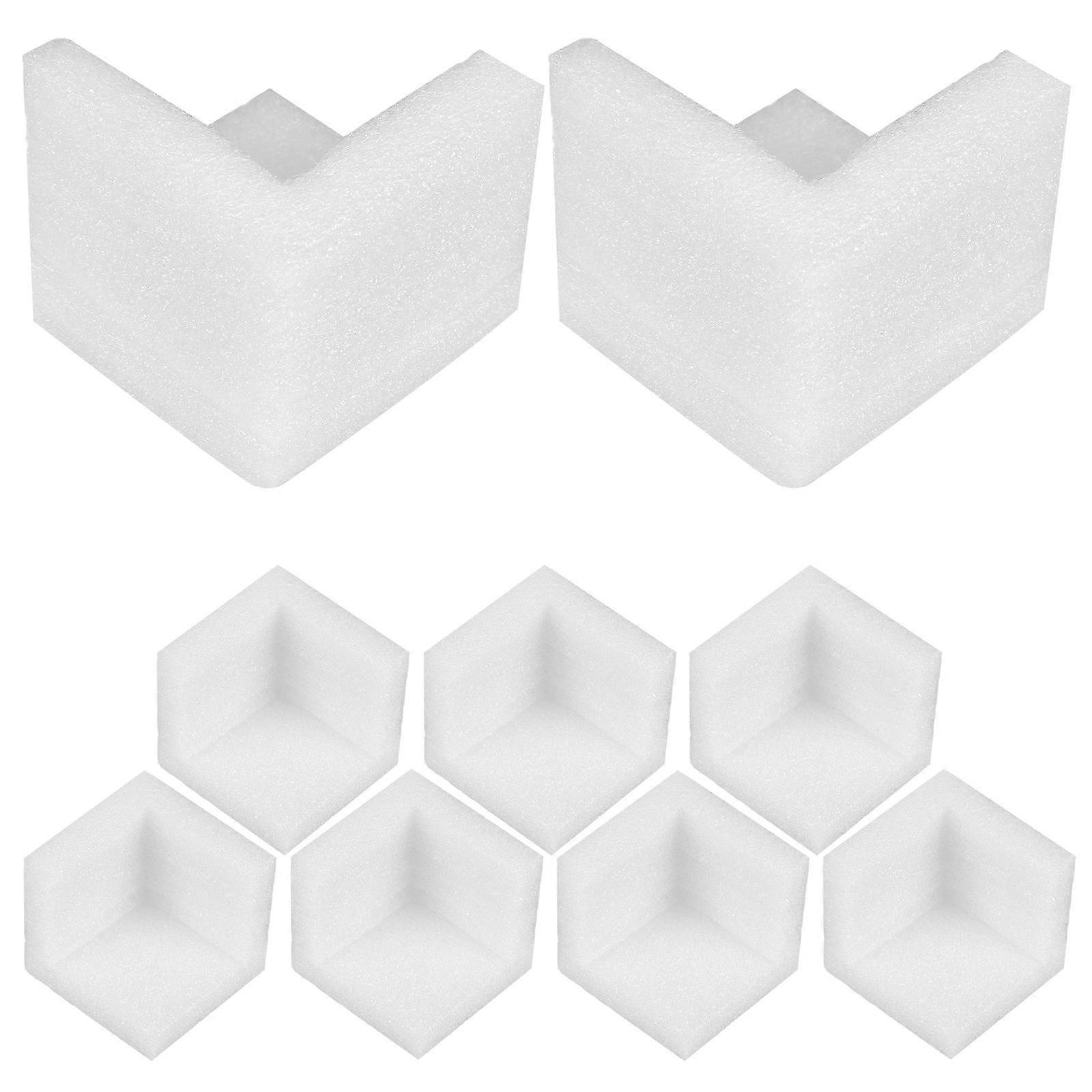 White Corner Protectors for Packaging Boxes Made of EPE Foam Reusable and Practical Design 12pcs