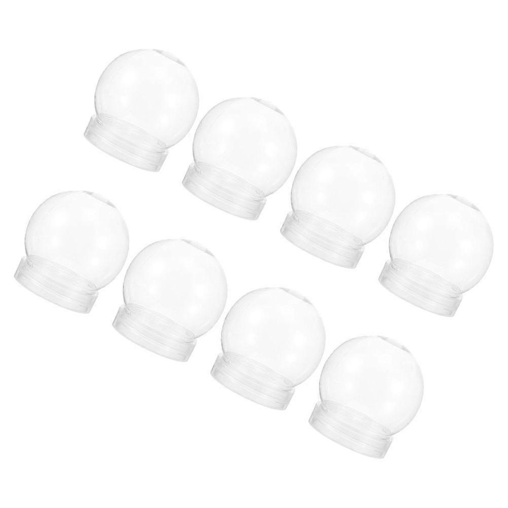 Clear Pet DIY Snow Globe for Home 8Pcs for Crafts Making