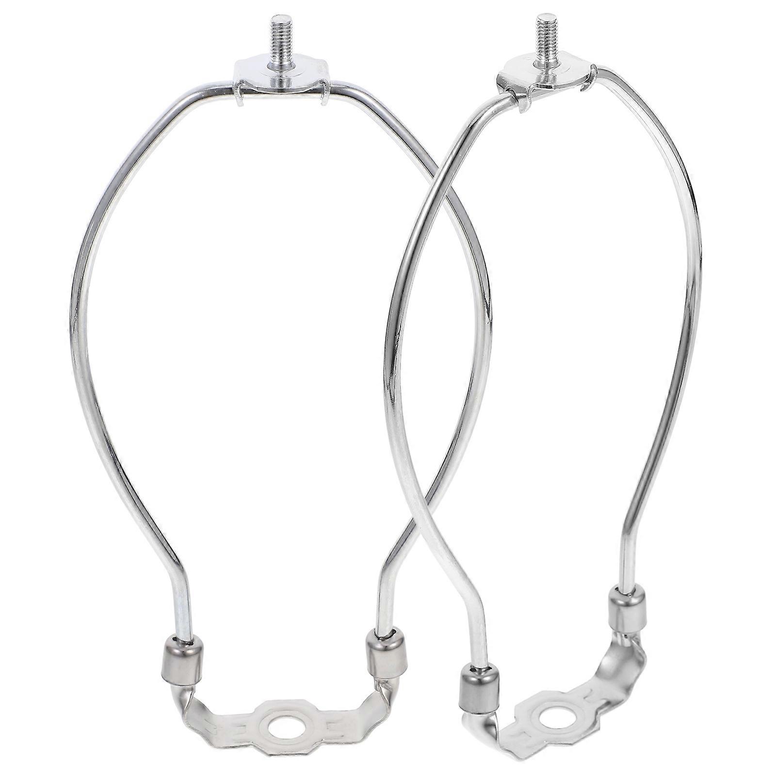 2pcs Lamp Shade Harp Holder Finial Diy Detachable Replacement Adapter Bracket for Table and Floor Lamps 8 Inches