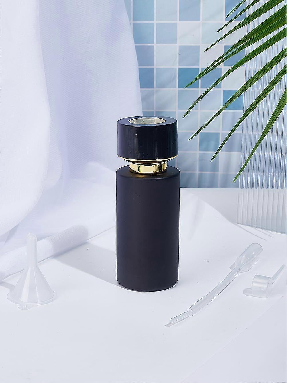 1Pcs 50ml Column Glass Spray Bottles Refillable Bottle Spray Container with Plastic Funnel Hopper Transfer Pipettes Pump for Cleaning Essential Oils H