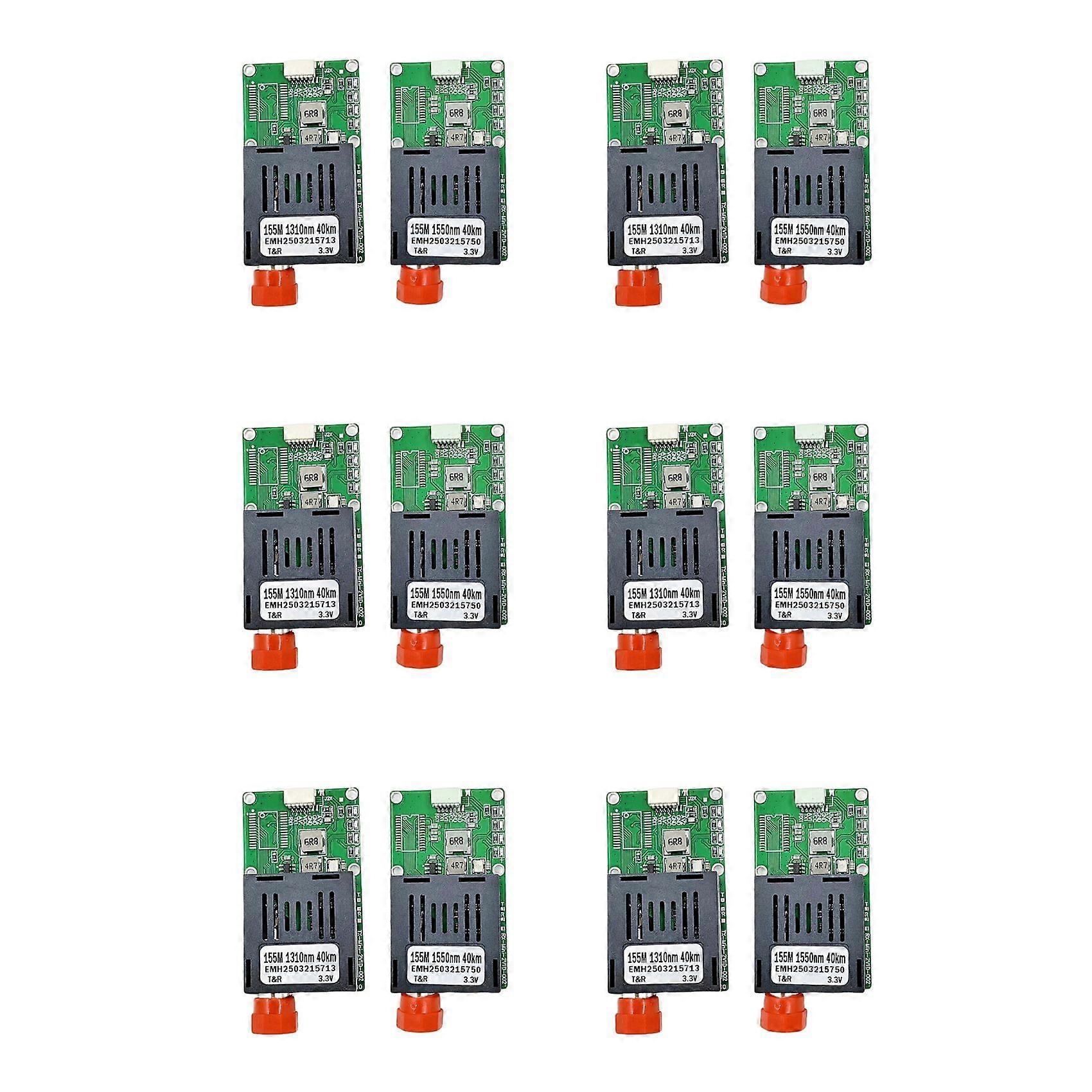 6X TTL Optical Transceiver Module for Drone FC RX/TX/AV/VCC/GND Interface 40KM UART/SBUS to Fiber Optical Terminal