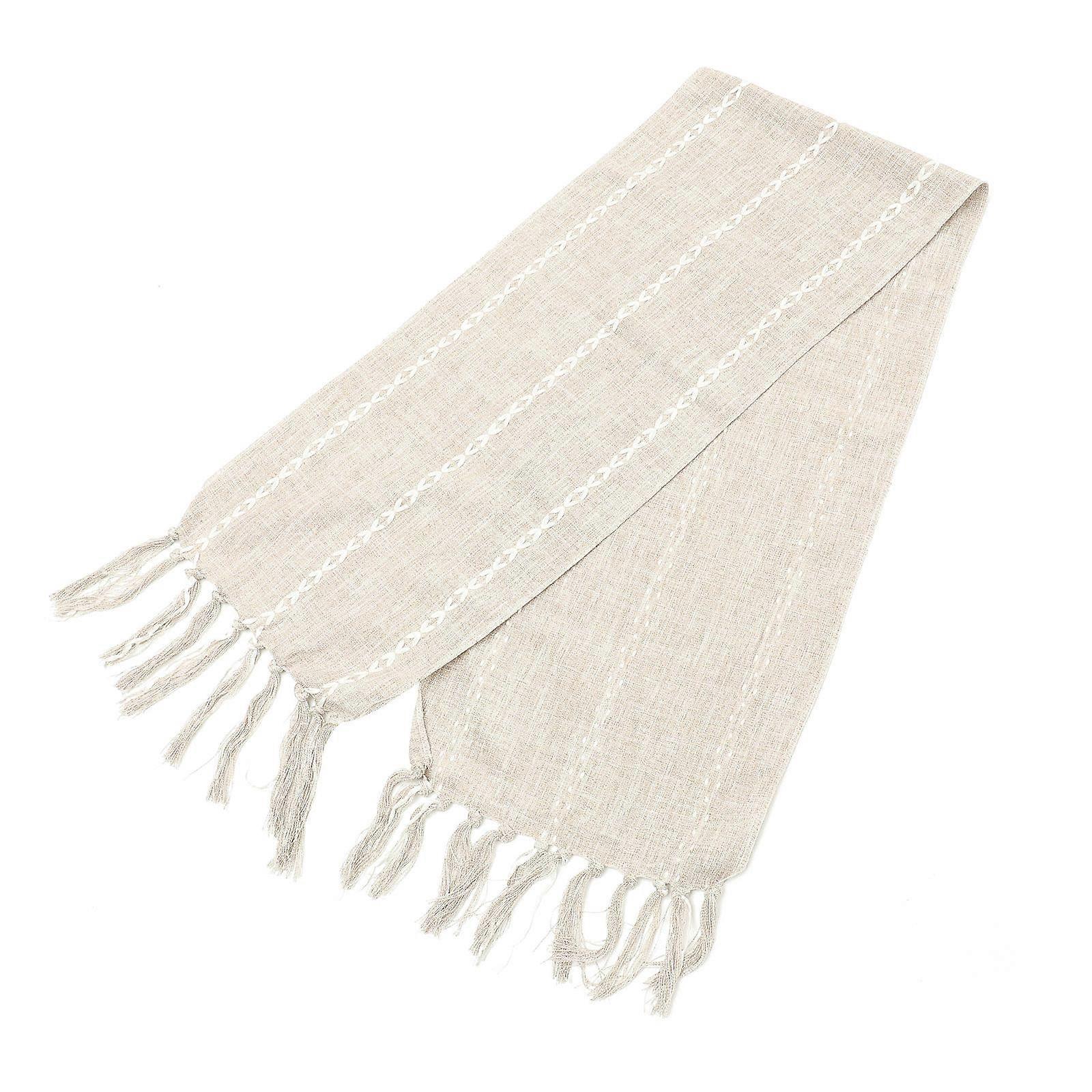 Decorative Tablecloth for Decor 5Pcs Coffee Table Runner Tassel Design