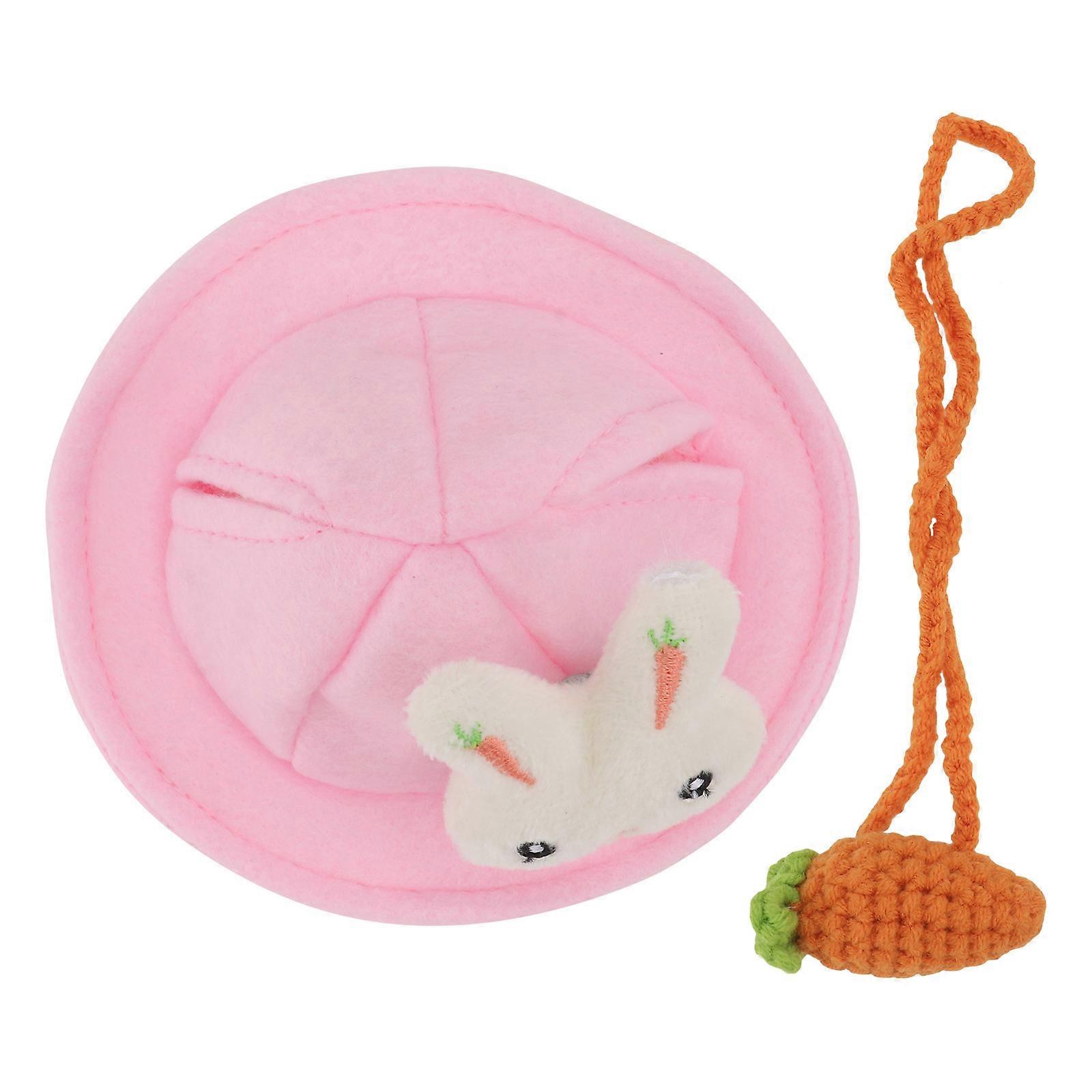 Rabbit Clothing Decor Small Hat Accessory for Pet Use 3Pcs Set