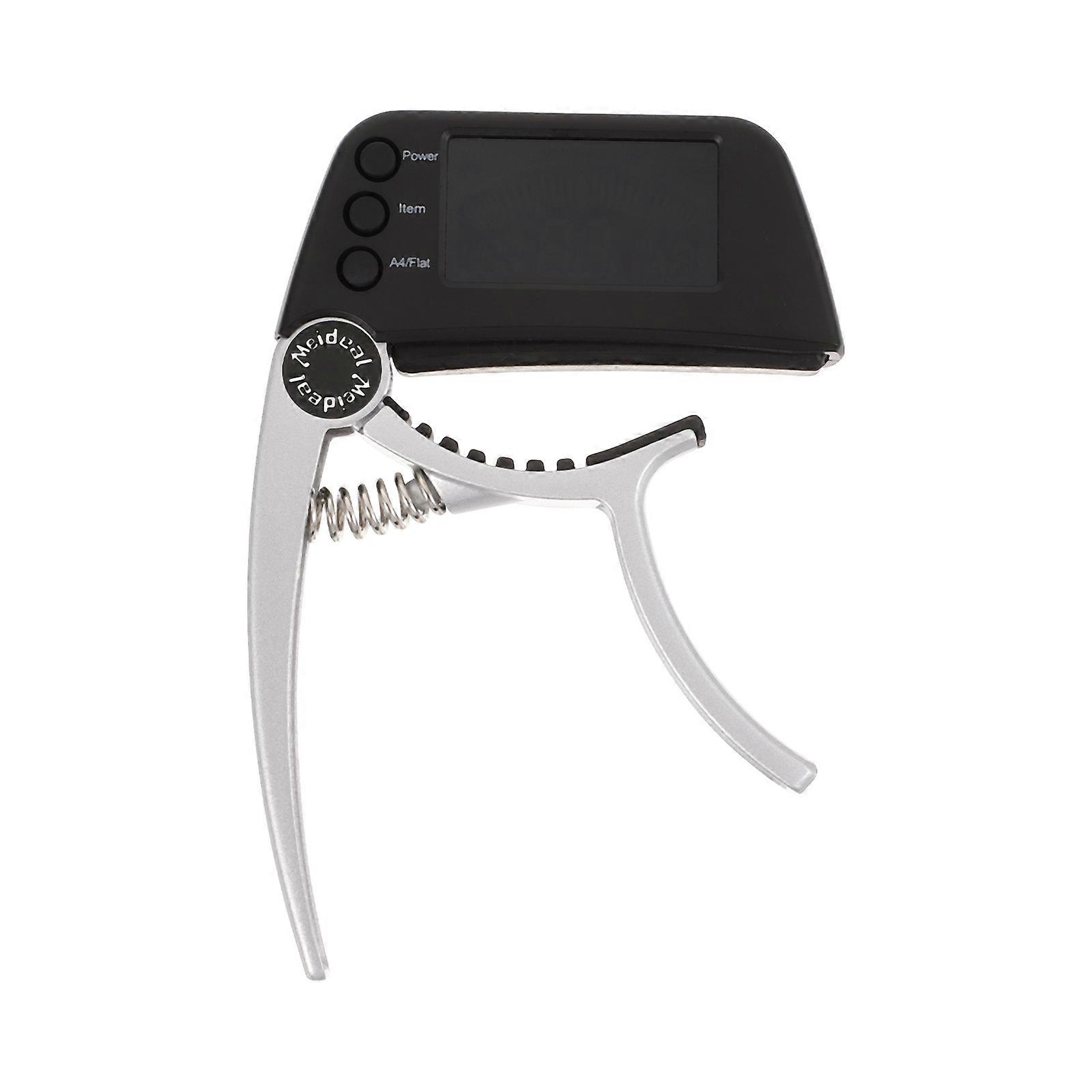 Musical Instruments Accessories Guitar Capo Tuner Beginner Musicians ABS Rectangular Clip High Sensitivity Tuning 1Set