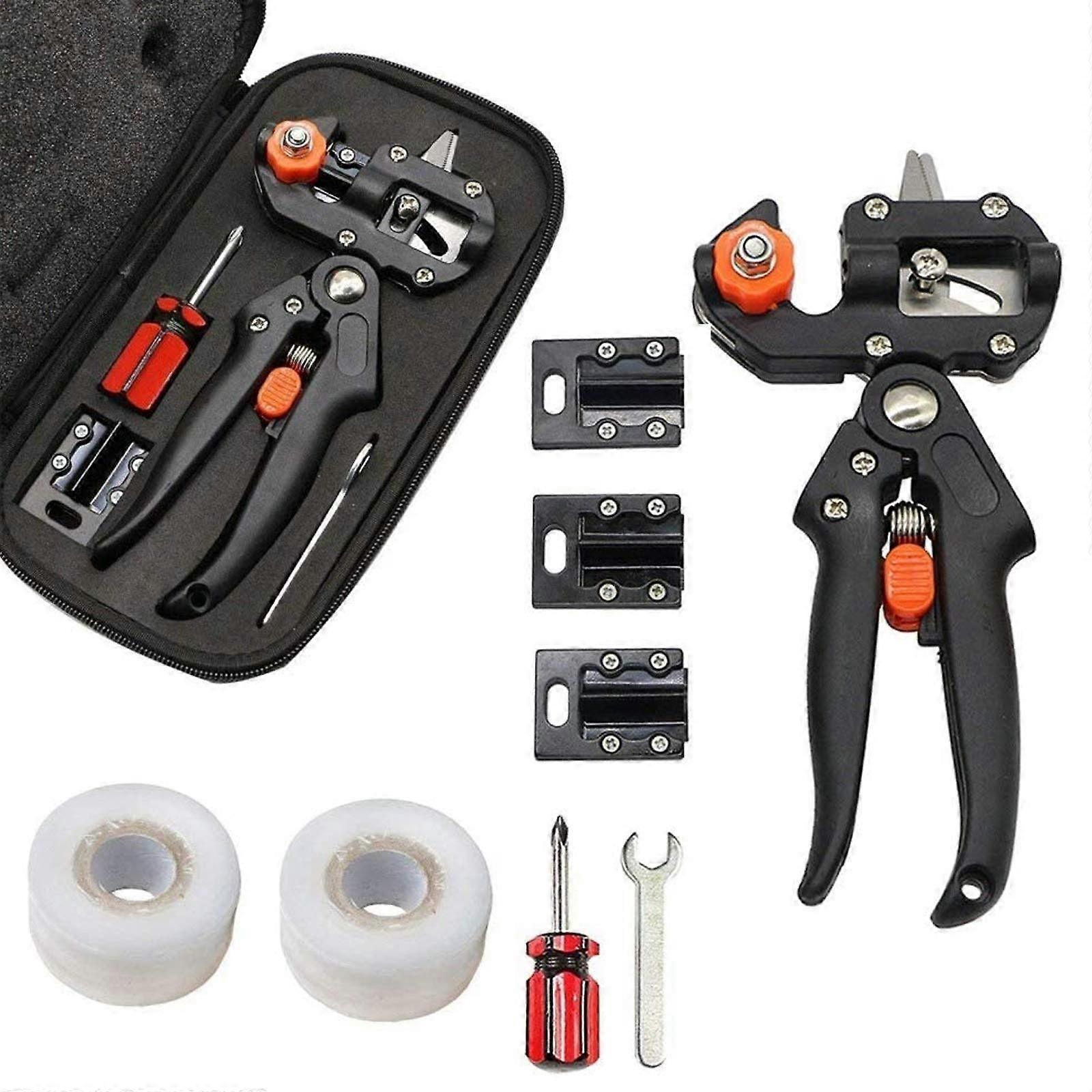 2 in 1 Garden Grafting Tool and Pruning Shears with Interchangeable Blades for Fruit Trees