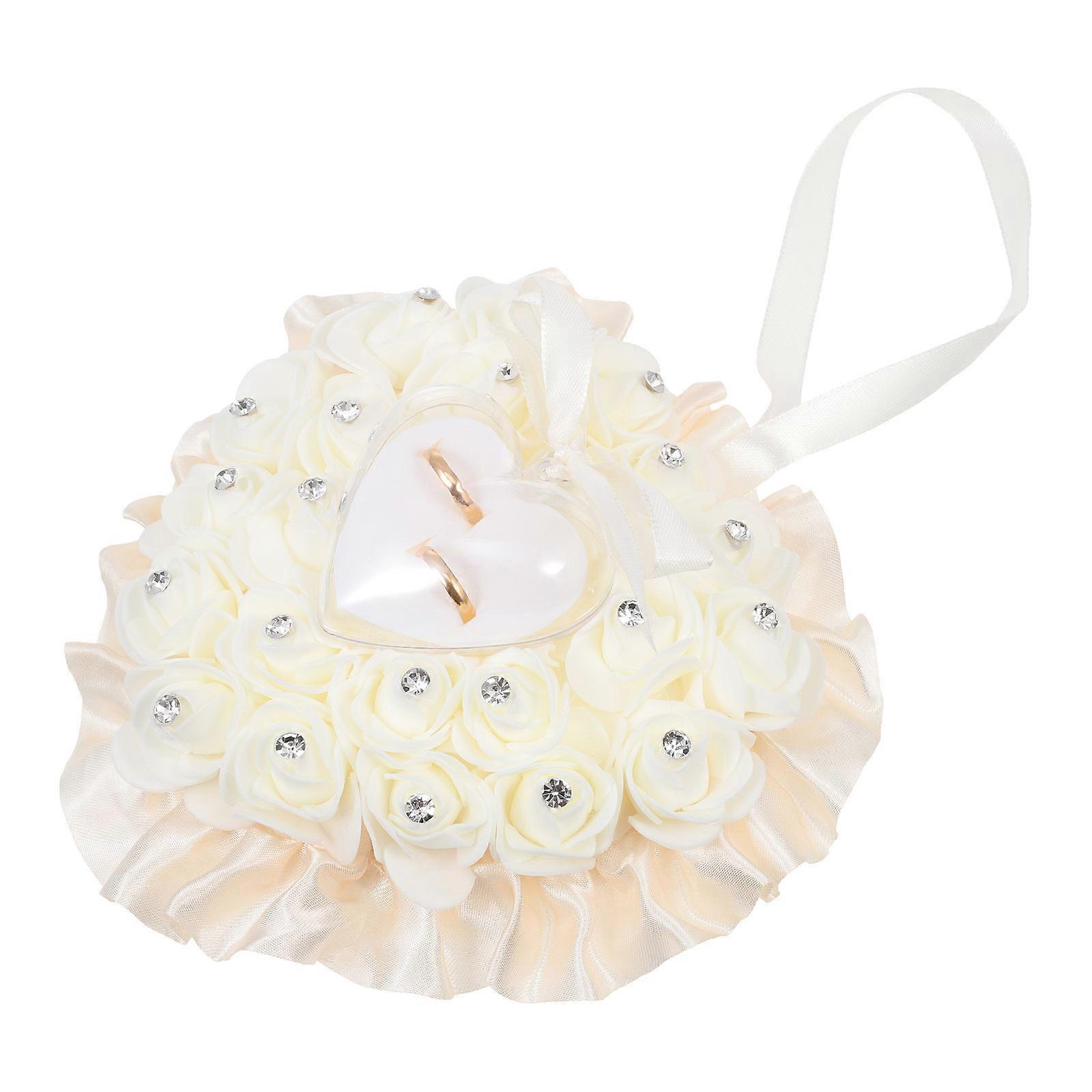 Ring Carrier For -Shaped Ring Storage Case With Flowers Romantic 1Set