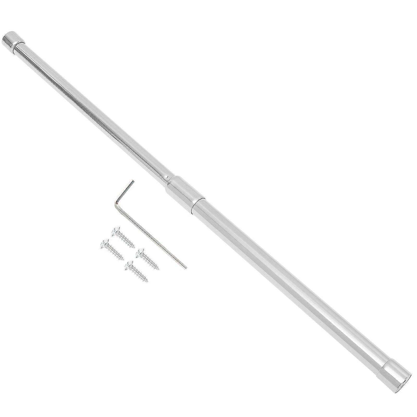 Retractable Closet Clothes Rod for Hanging Silver 1 Piece