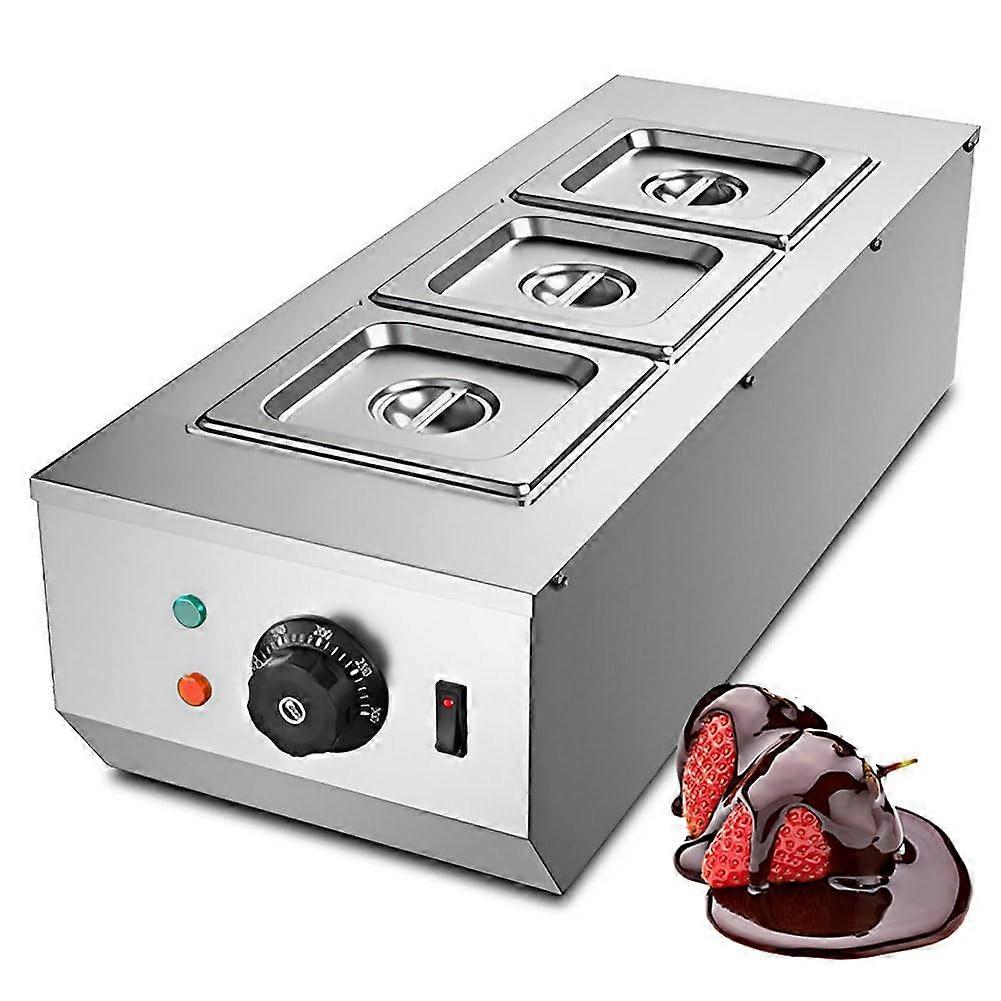 Commercial Chocolate Melting Machine Dual Pot with Precise Temp Control 3085°C for Bakery Use
