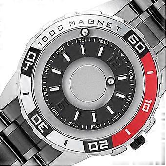 Magnetisch metalen multifunctioneel herenhorloge, modieus sportief, eenvoudig quartzhorloge, 26 inch.