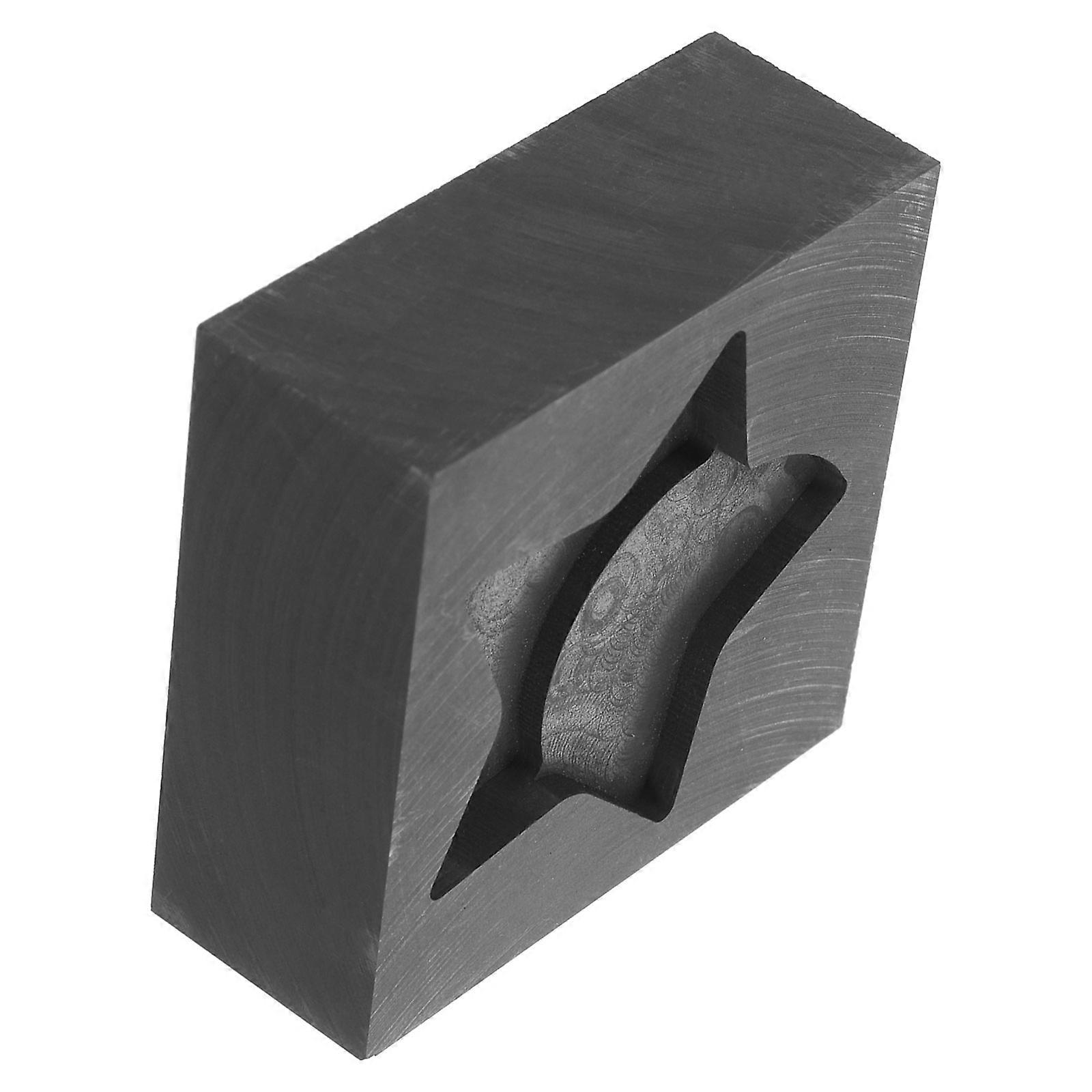 Graphite Mold for Metals Melting Metal Mold for DIY 4Pcs Star Pattern Casting