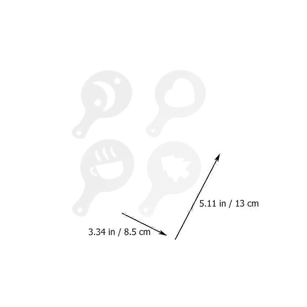 Plastic Coffee Templates Coffee Decorating Stencils for Home Use 80Pcs Set