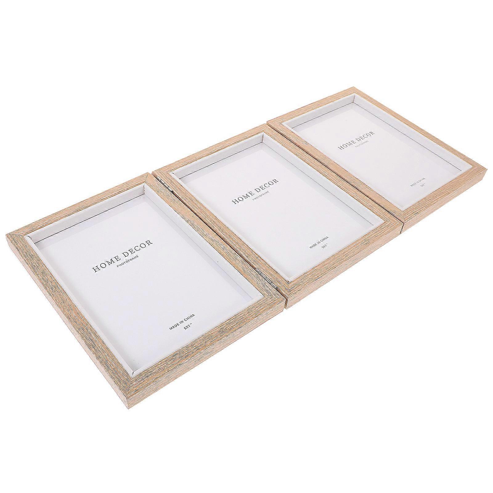 Home Photo Frame Desktop Decor Rectangular Wood Rustic Style 45.00X20.00X2.00cm 1 Set