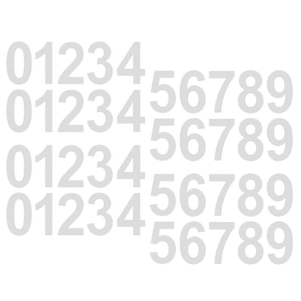16Sets Reflective Mailbox Numbers Decals for Clear Address Display