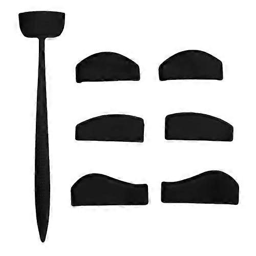 6 in 1 Eyeshadow Applicator Kit with Precise Crease Line Stamp, Reusable Silicone Eye Makeup Tool