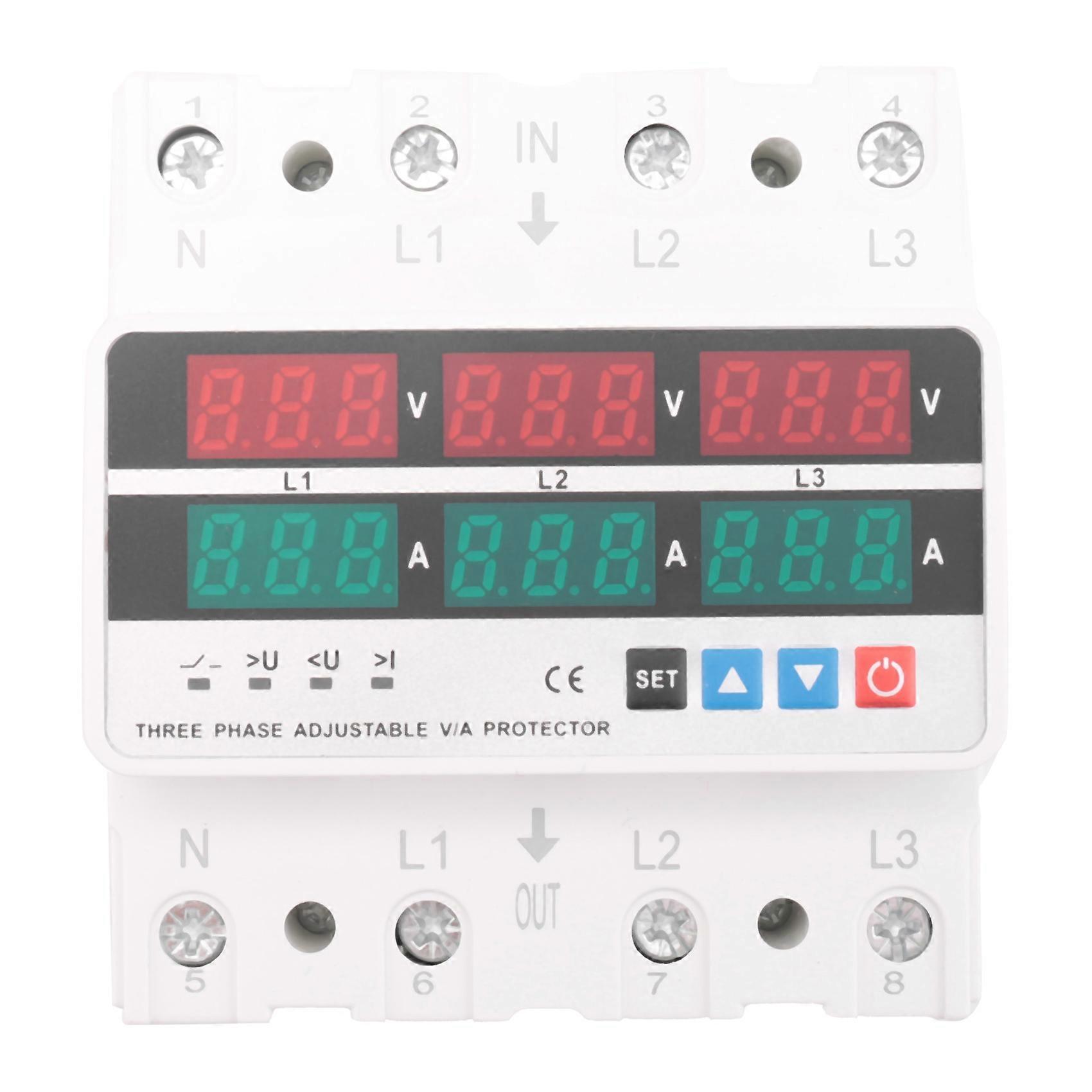 3 Phase Adjustable over and Under Voltage Protector 63A