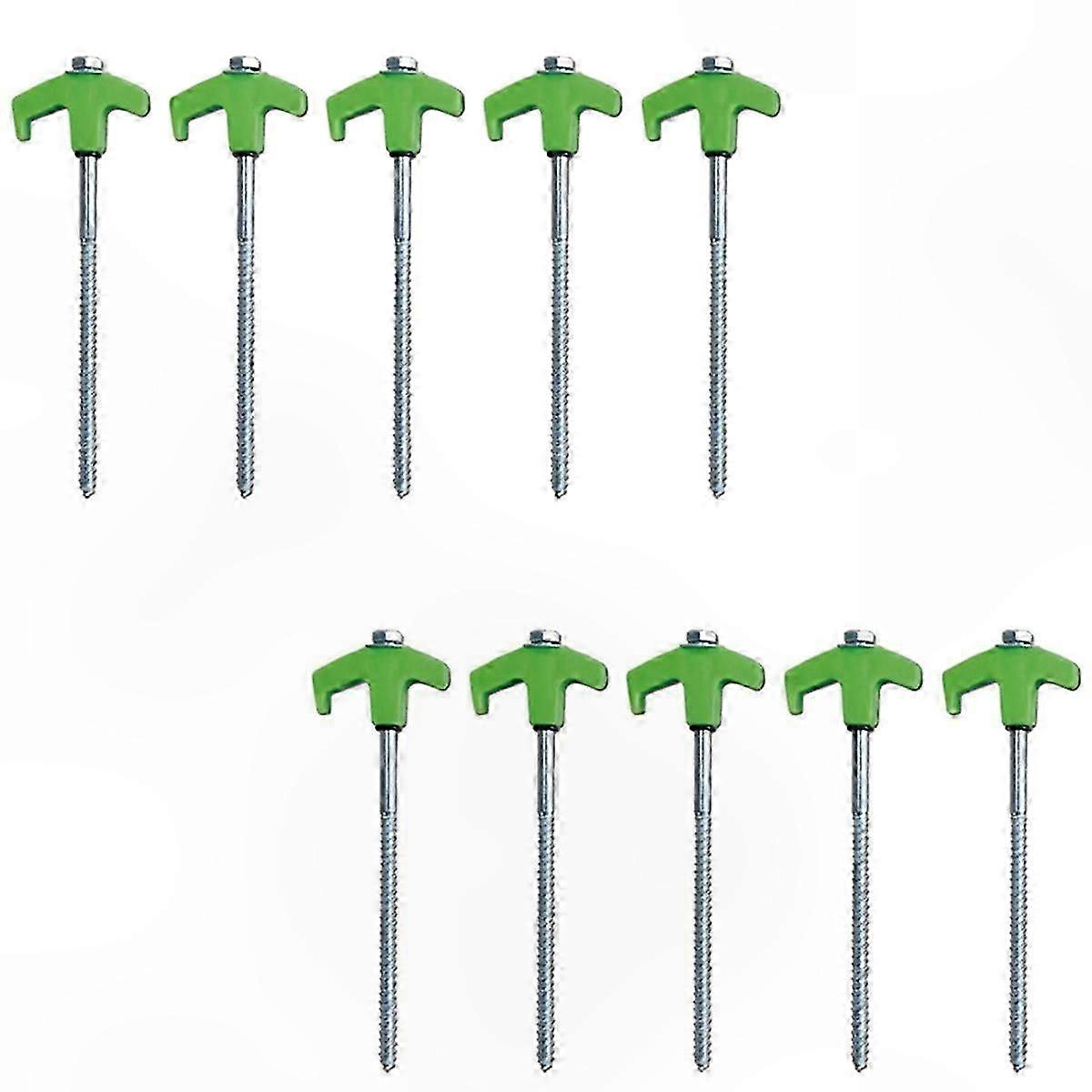 Durable Metal Tent Pegs with Screw Threads for Secure Camping Setup