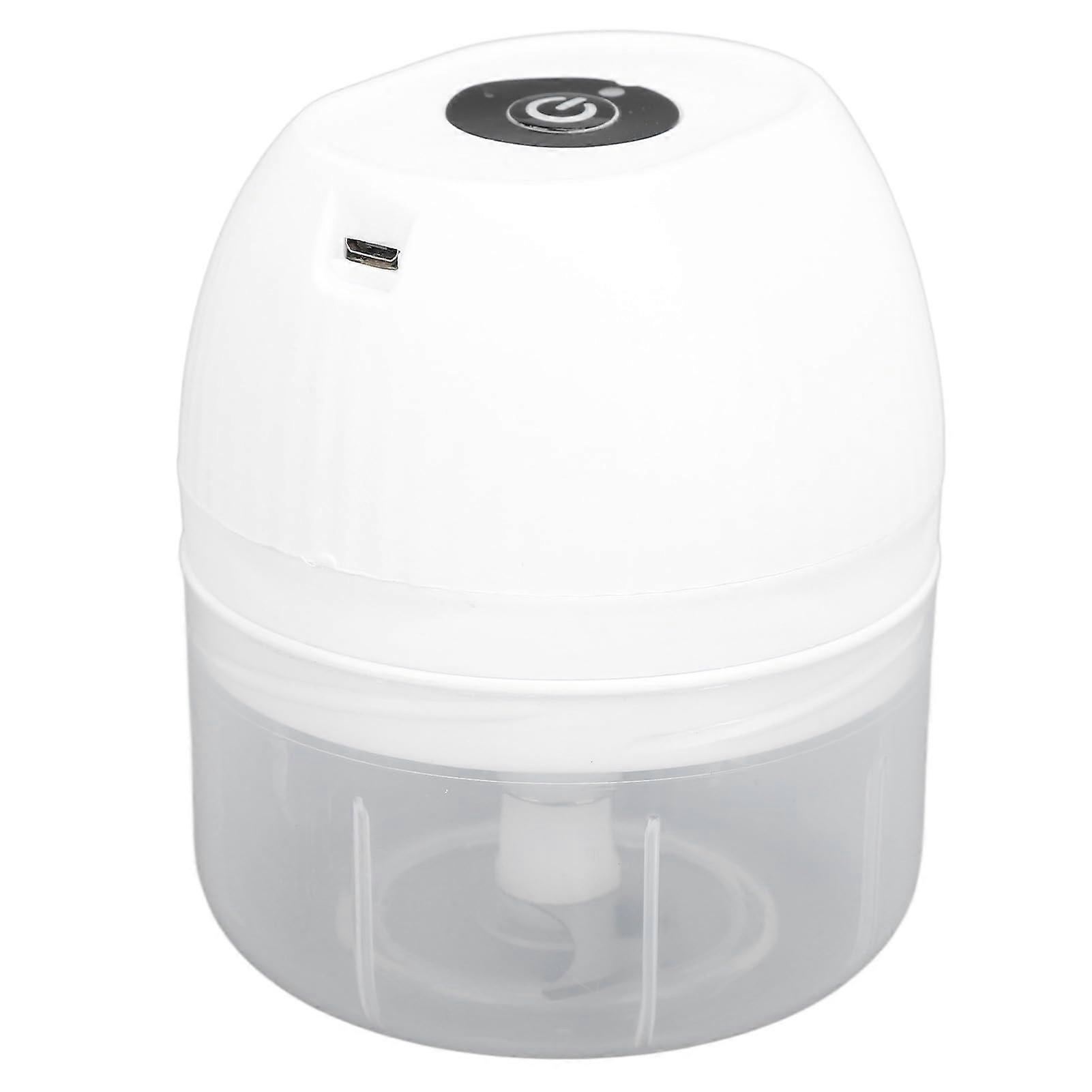 Electric Garlic Chopper 250ml Cordless Mini Food Processor for Vegetables Ginger Chili White