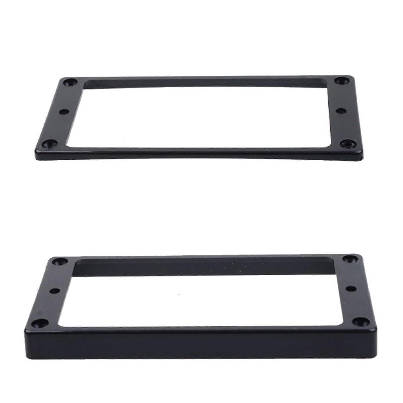 2 Pcs 7 String Humbucker Pickup Rings with Curved Bottom Frames for Electric Guitar Replacement