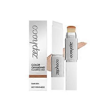Base em bastão Zephoco Deep Skin Tone: Hidratante, adere bem à pele, cobertura leve, ideal para uso diário, portátil, acabamento matte.