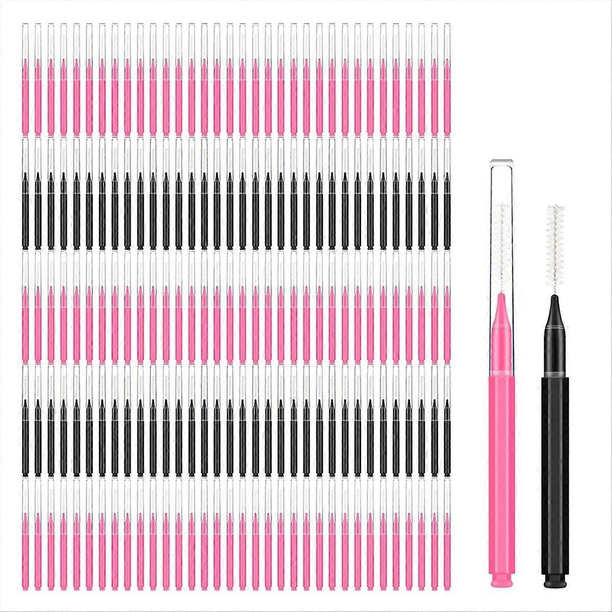 150 Pieces Mini Eyebrow Brush with Cap Brow Lamination Brush