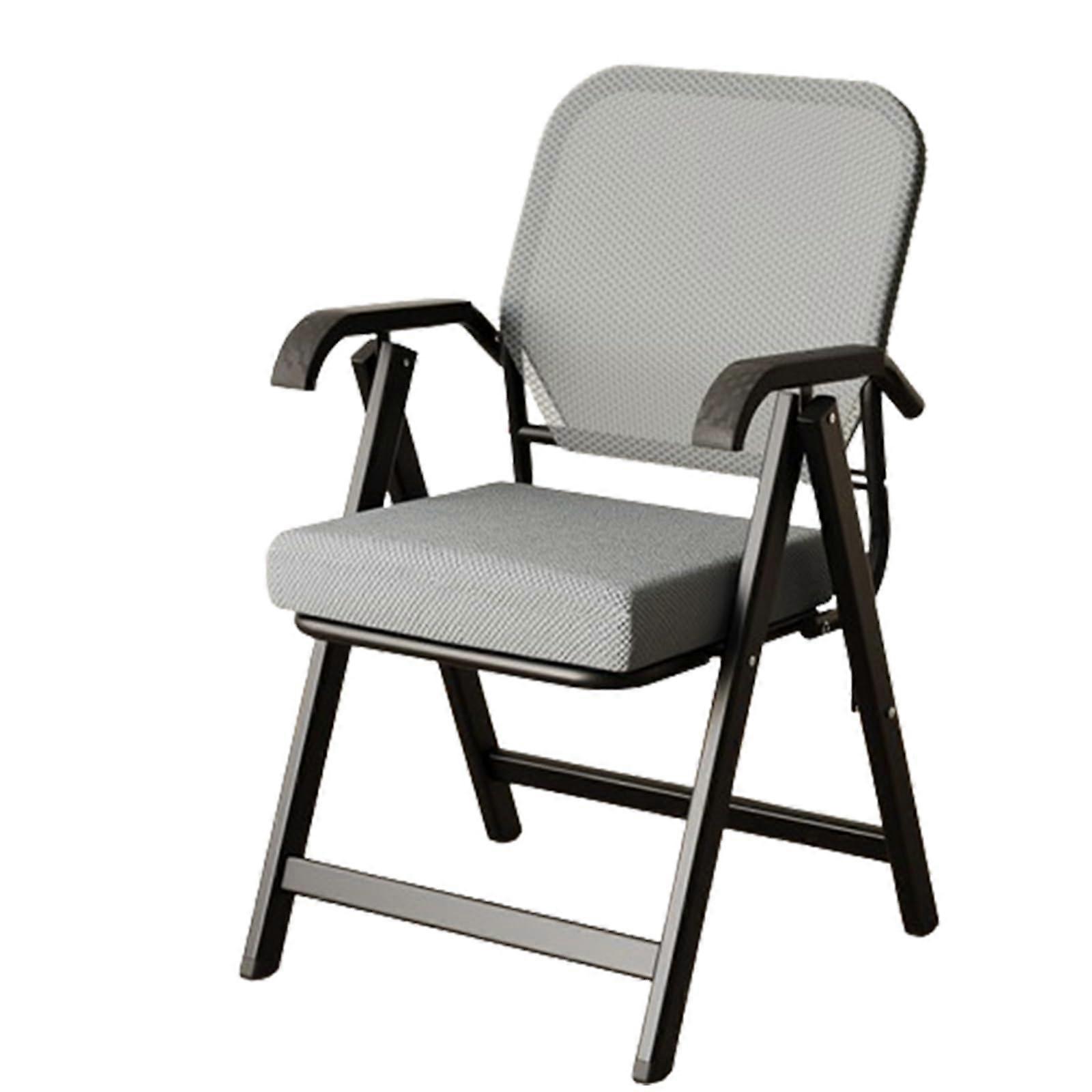 Foldable Mesh Grey Office Chair for Conference Meeting Training Room Stackable Comfort Design