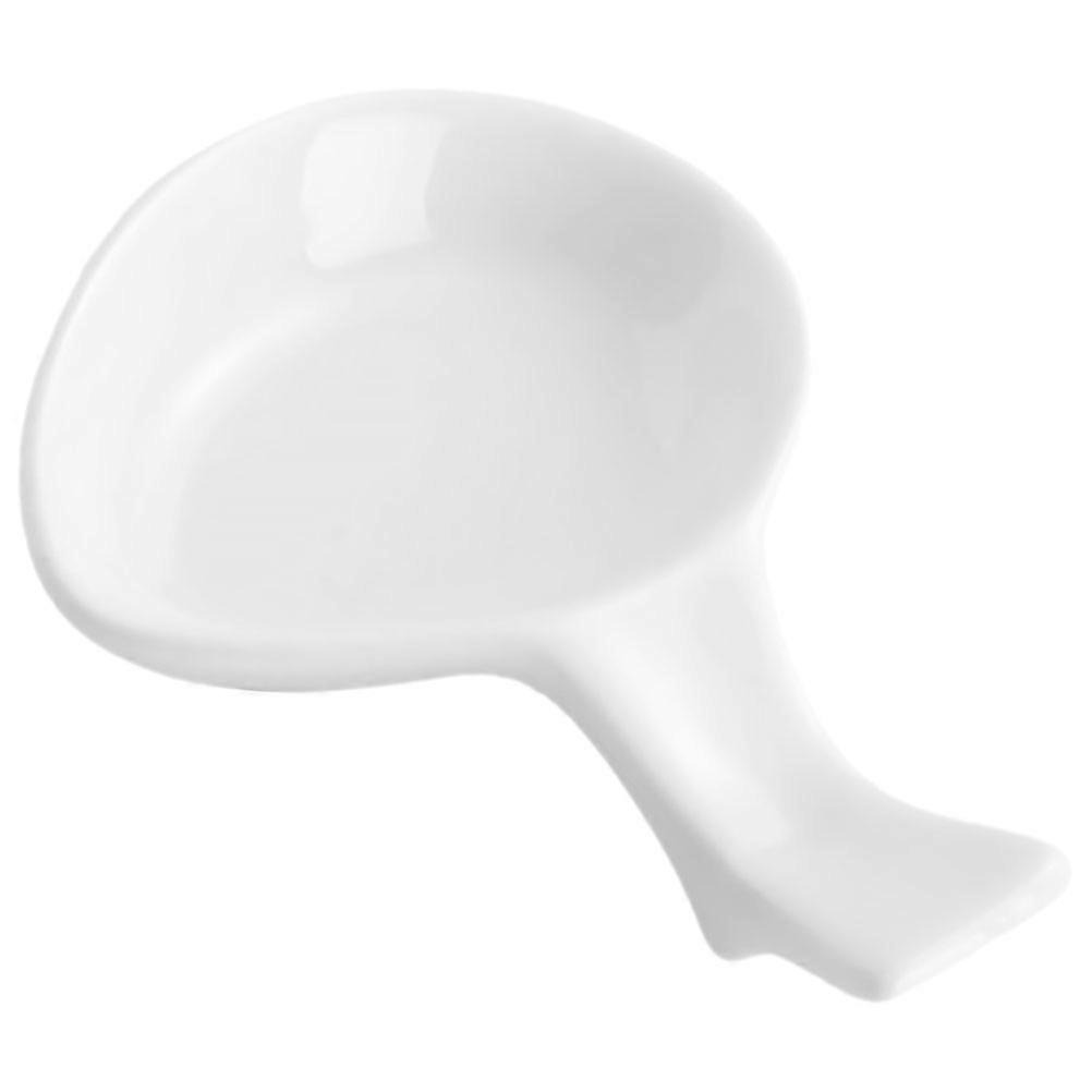 Multi-Use Ceramic Spoon Rest Spoon Holder for Storing White