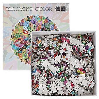 500pcs Round Shape Jigsaw Puzzle Educational Children Adult Toy Picture Assembling Toy Gift2#