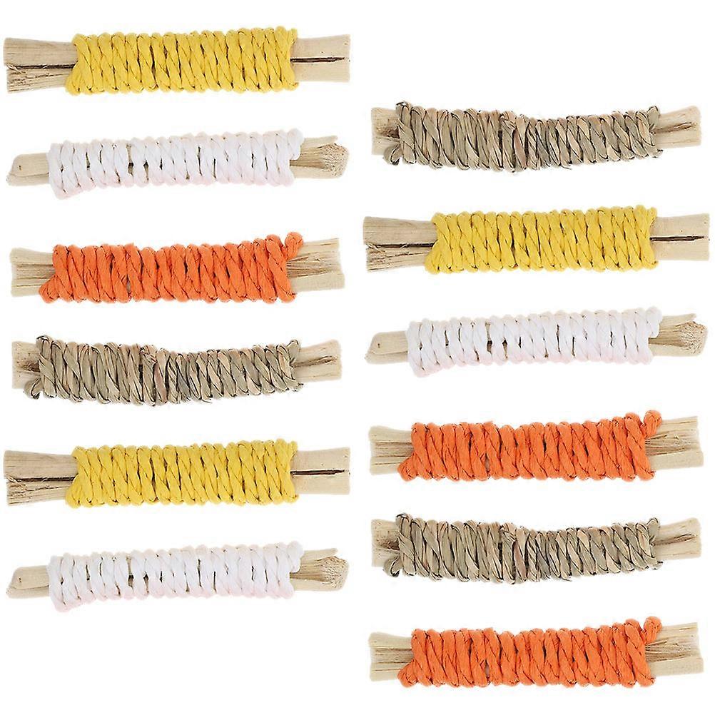 Roterande stegeleksakspinnar för kanintändervård 12 st