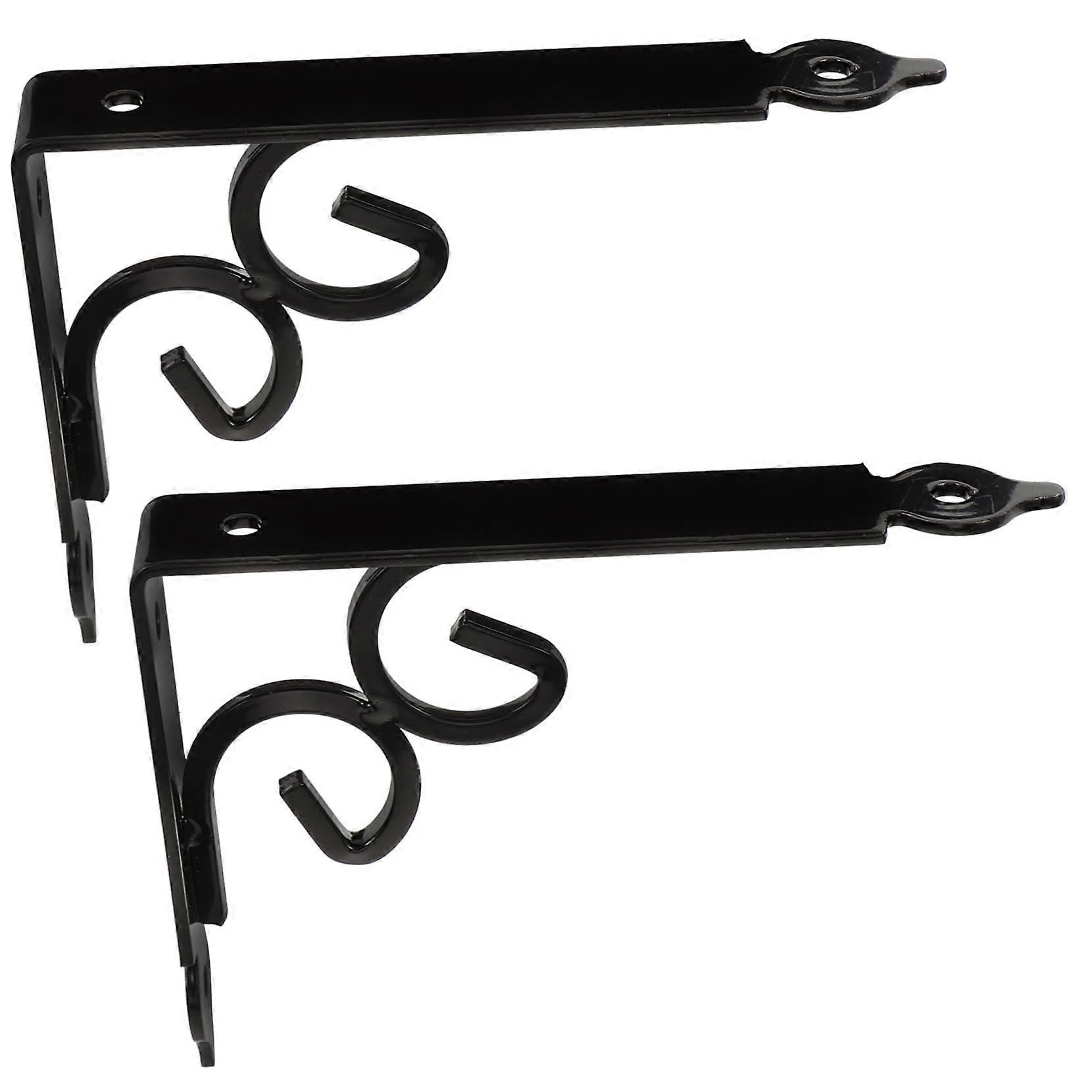 2pcs Heavy Duty Right Angle Shelf Brackets Metal Wall Mounted Floating Shelf Support